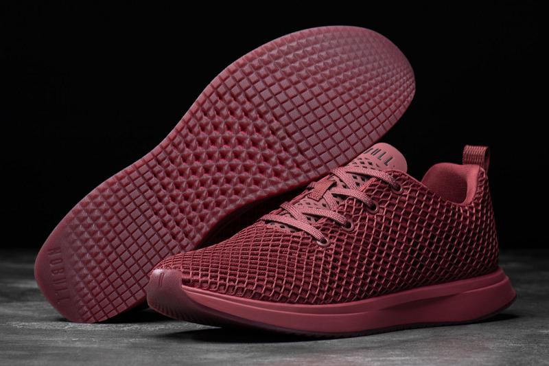 Burgundy Nobull Maroon Mesh Runner Women's Running Shoes | CA Z1720U